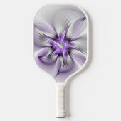 Floral Elegance Modern Abstract Violet Fractal Art Pickleball Paddle (Voorkant)