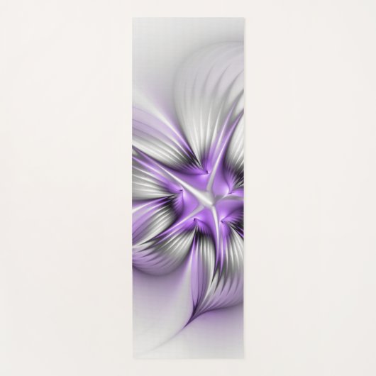 Floral Elegance Modern Abstract Violet Fractal Art Yogamat (Voorkant)