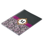 Floral Elegance Monogrammed Journal: roze Notitieboek (Linkerzijde)