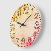 Floral Elegance Round Acrylic Wall Clock Grote Klok (Hoek)