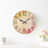Floral Elegance Round Acrylic Wall Clock Grote Klok (Huis)