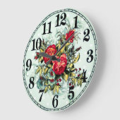 Floral Elegance Round Acrylic Wall Clock Grote Klok (Hoek)
