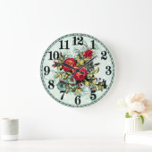 Floral Elegance Round Acrylic Wall Clock Grote Klok (Huis)