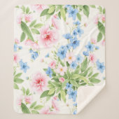 Floral Elegance Sherpa Deken (Voorkant)