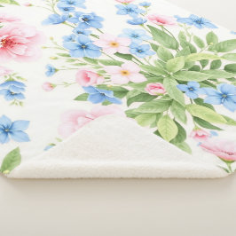 Floral Elegance Sherpa Deken