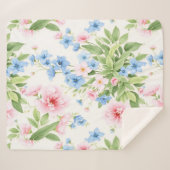 Floral Elegance Sherpa Deken (Voorkant (horizontaal))