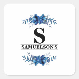 Floral Elegance Vierkante Sticker