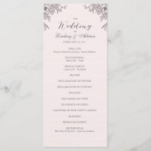 Floral Elegance Wedding Programma