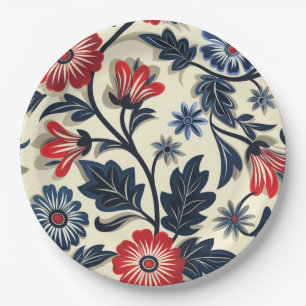 Floral Elegant 4th July Papier Bord
