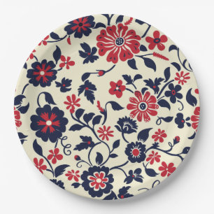 Floral Elegant 4th July Papier Bord