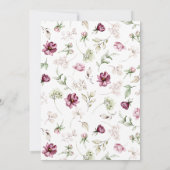 Floral Elegant 80ste verjaardag Kaart (Achterkant)