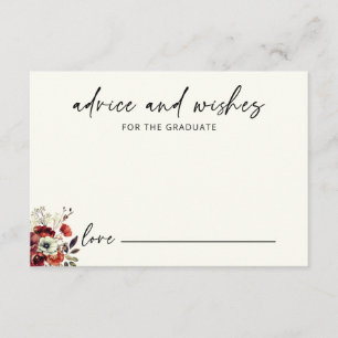 Floral Elegant Advies voor het Afstuderen Afstuder Informatiekaartje