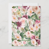 floral elegant bedankt kaart (Achterkant)