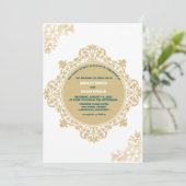 Floral Elegant Beige Neutral Bruiloft Kaart (Staand voorkant)