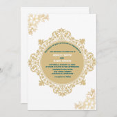 Floral Elegant Beige Neutral Bruiloft Kaart (Voorkant / Achterkant)