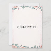 Floral Elegant Bewaar de datum bruiloft uitnodigin Kaart (Achterkant)