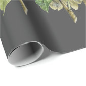Floral Elegant Blue Hydrangea Black Decoupage Cadeaupapier (Rol Hoek)