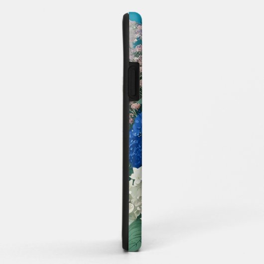 Floral Elegant Blue Hydrangeas coque iphone (Dos/Droite)