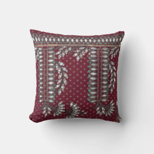 Floral Elegant Brocade Indian Cushion Kussen