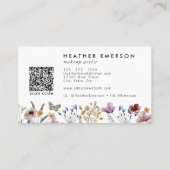 Floral Elegant Carte de visite (Dos)