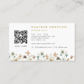 Floral Elegant Carte de visite (Dos)