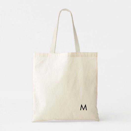 Floral Elegant Chic Bruidsmeisje Monogram Tote Bag (Achterkant)