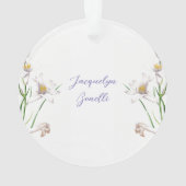 Floral Elegant Chic Cute Calligraphie Ajouter Nom (dos)