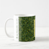 Floral Elegant Classy Monogram H groen w/zin Koffiemok (Links)