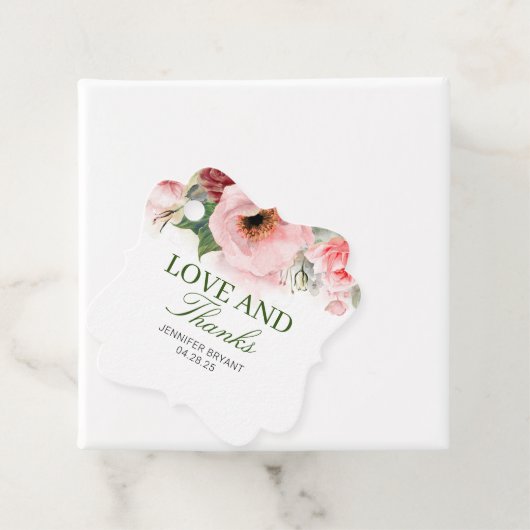 Floral Elegant dank u Bedankjes Labels (In situ)