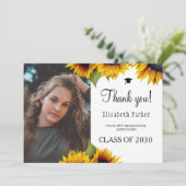 Floral élégant diplôme photo diplômé merci (Debout devant)