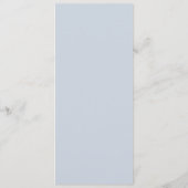 Floral Elegant Dusty Bleu Blanc Mariage Crest Menu (Dos)