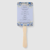 Floral Elegant Funeral Celebration of Life Handwaaier (Achterkant)