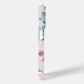 Floral Élégant gris clair iPhone / coque ipad (Verso / Droite)