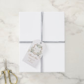 Floral Elegant groen crest bruiloft dank u Cadeaulabel (Met Touw)