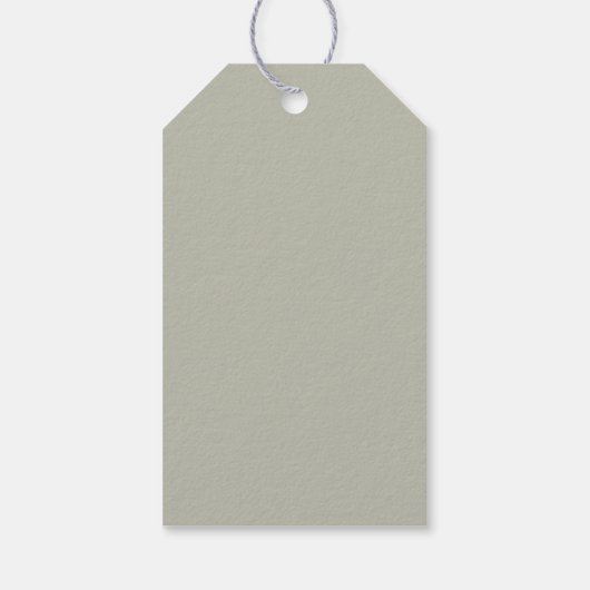 Floral Elegant groen crest bruiloft dank u Cadeaulabel (Achterkant)