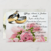 Floral élégant, invitations d'alliance (Devant / Derrière)