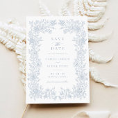 Floral Elegant Lijst Bruiloft Save the Date Kaart