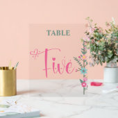 Floral Elegant Love Mariage Numéro de table DEUX (Mariage)