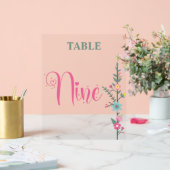 Floral Elegant Love Mariage Numéro de table NEUF (Mariage)