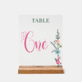 Floral Elegant Love Mariage Table Numéro UN (Recto)