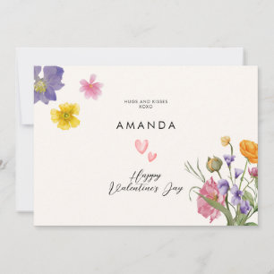 Floral Elegant Modern chique valentijnskaart Kaart