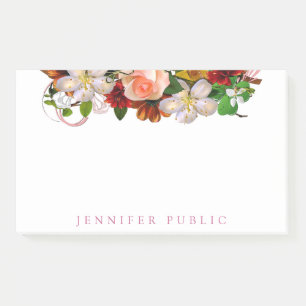 Floral Elegant Modern Waterverf Kleurrijke Sjabloo Post-it® Notes