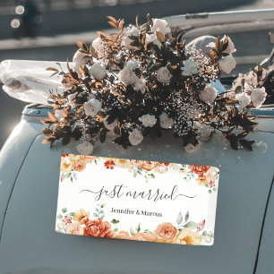 Floral Elegant net getrouwd auto Spandoek
