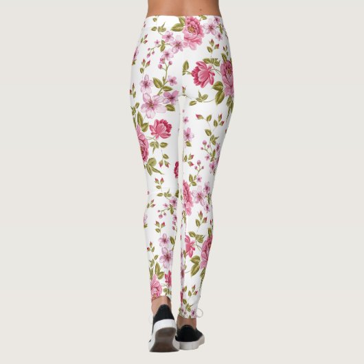 Floral Elegant ontwerp Leggings (Achterkant)