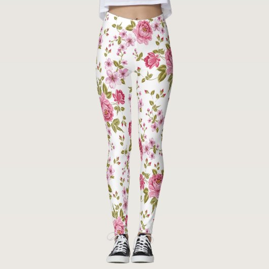 Floral Elegant ontwerp Leggings (Voorkant)