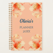 Floral Elegant Peach Colour Planner (Devant)
