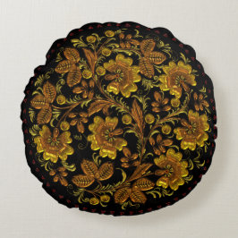  Floral Elegant Pillow Rond Kussen