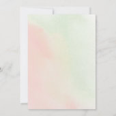 Floral Elegant Pink Waterverf Script Name Weddensc Save The Date (Achterkant)