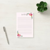 Floral élégant pour faire la note de post-it de (Bureau)