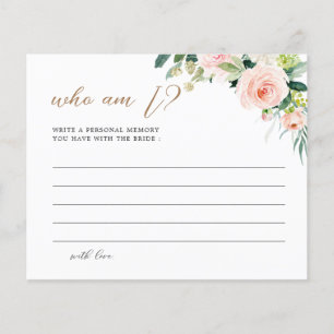 Floral Élégant Qui Suis-Je Devant Les Cartes De Je